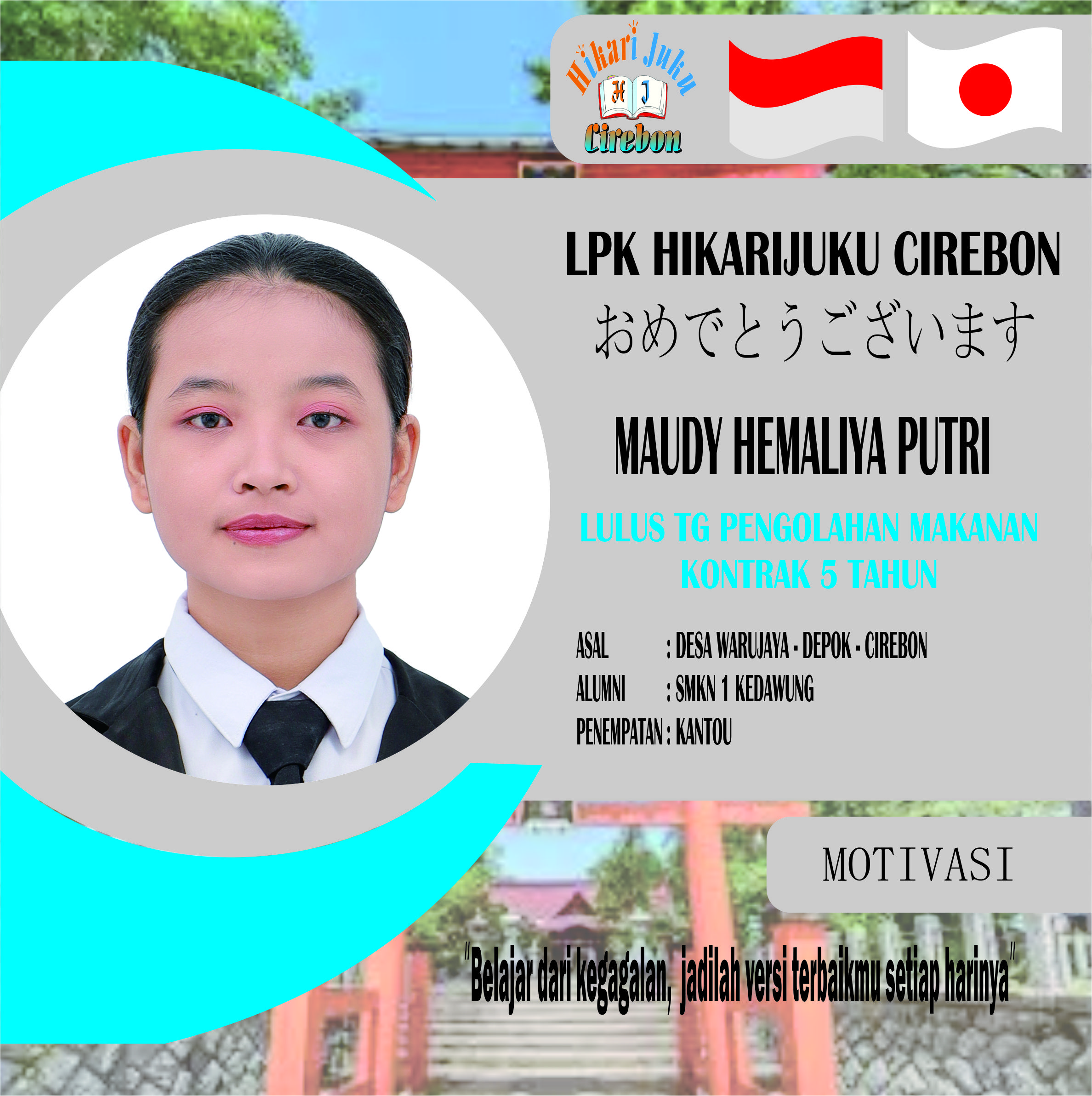 Siswa Tg PM LPK Hikarijuku Cirebon Lulus wawancara job