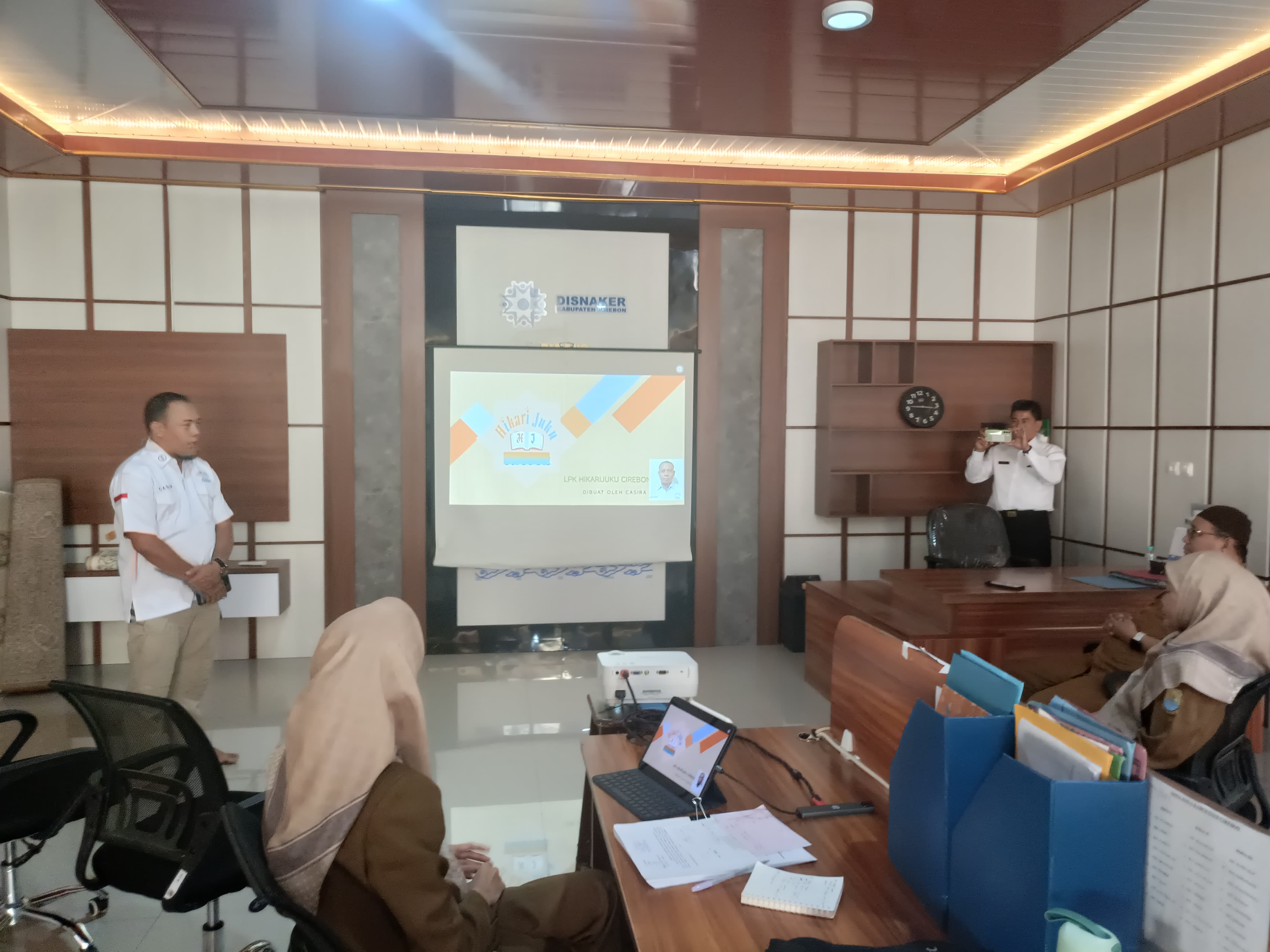 PEMAPARAN PROGRAM LPK kepada pihak DISNAKER
