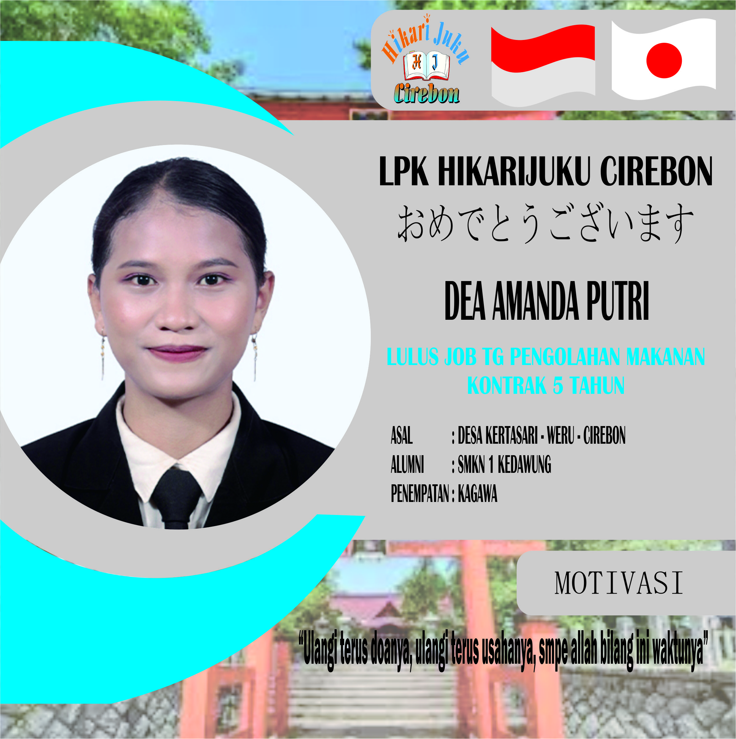 SISWA TG YANG LULUS WAWANCARA JOB PENGOLAHAN MAKANAN