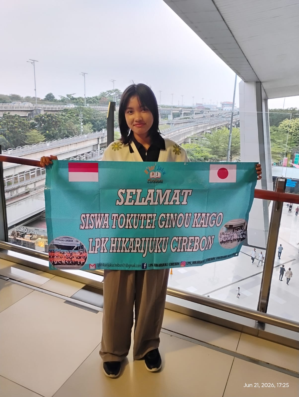 Alhamdulillah siswa TG Kaigo atas nama Aneza Satriani Marsha sudah berangkat ke jepang